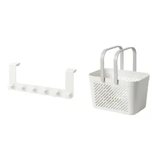 ENUDDEN/RÅNEN set: hanger for door + basket