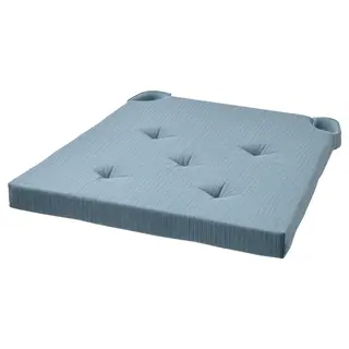 JUSTINA chair pad, grey-blue, Width 42 x Depth 40 cm