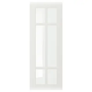 STENSUND glass door, white, 30x80 cm