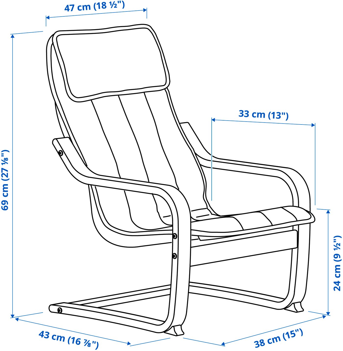 part: POÄNG children's armchair
