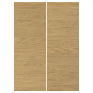 VOXTORP 2-p door f corner base cabinet set, right-hand/oak effect, Width 25.3 x Height 69.7 cm