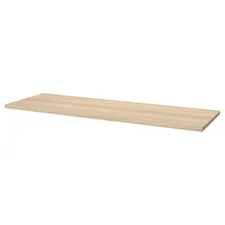 LAGKAPTEN table top, white stained oak effect, 200x60 cm