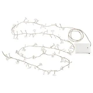 STRÅLA LED lighting chain, battery-operated flower