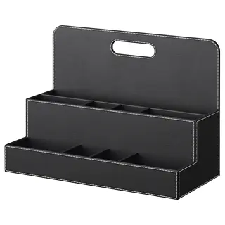 RISSLA desk organiser, black, Width 32 x Depth 16 x Height 23 cm