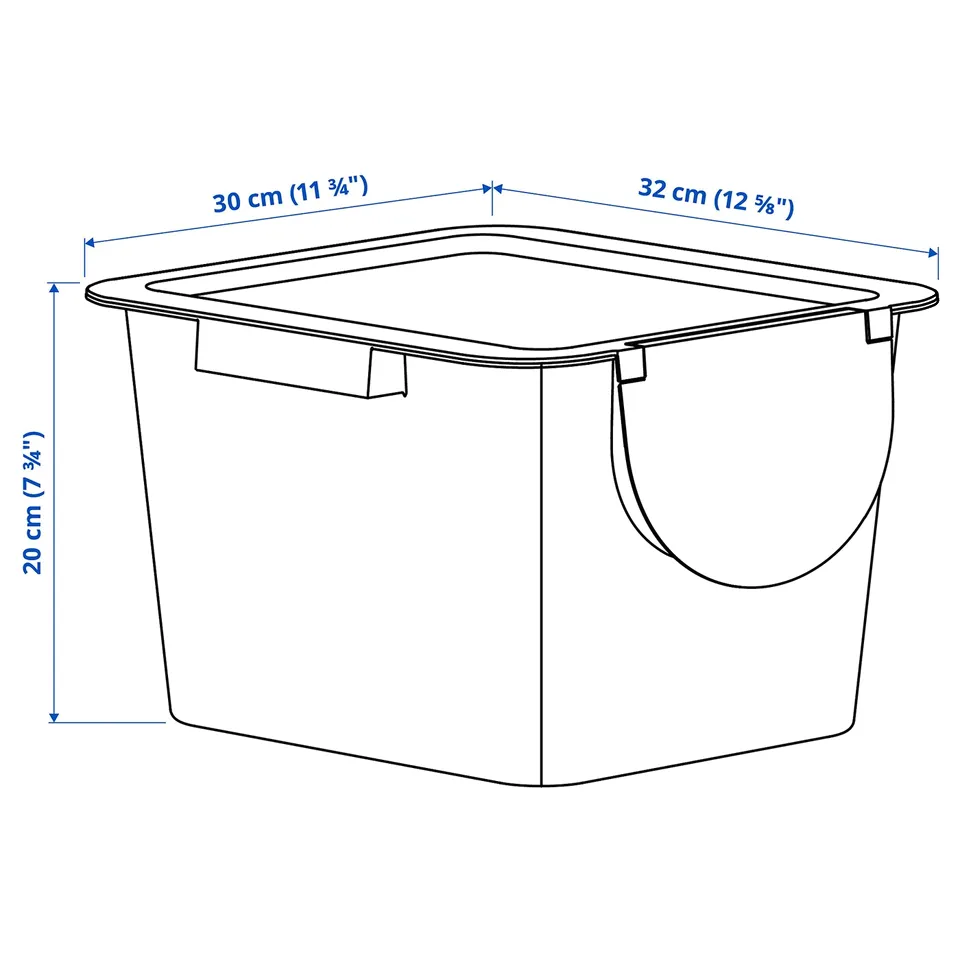 Illustration with measurements for the product: TRÖSKNING.