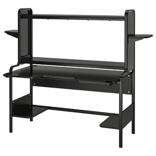 FREDDE gaming desk, black, Depth 74 x Height 146 cm