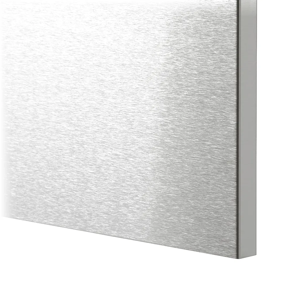 Stainless steel panel, sleek and modern, part of METOD kitchen system.
