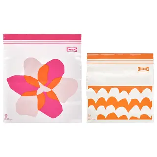 ISTAD resealable bag, pink/orange, 2.5/1.2 l