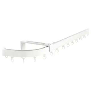 VIDGA single track end closing set, white, Length 164 cm