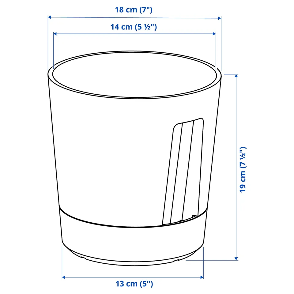 Illustration with measurements for the product: VÅRDTRÄD.