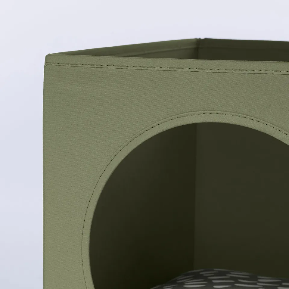 UTSÅDD Cat house, green, 33x38x33 cm