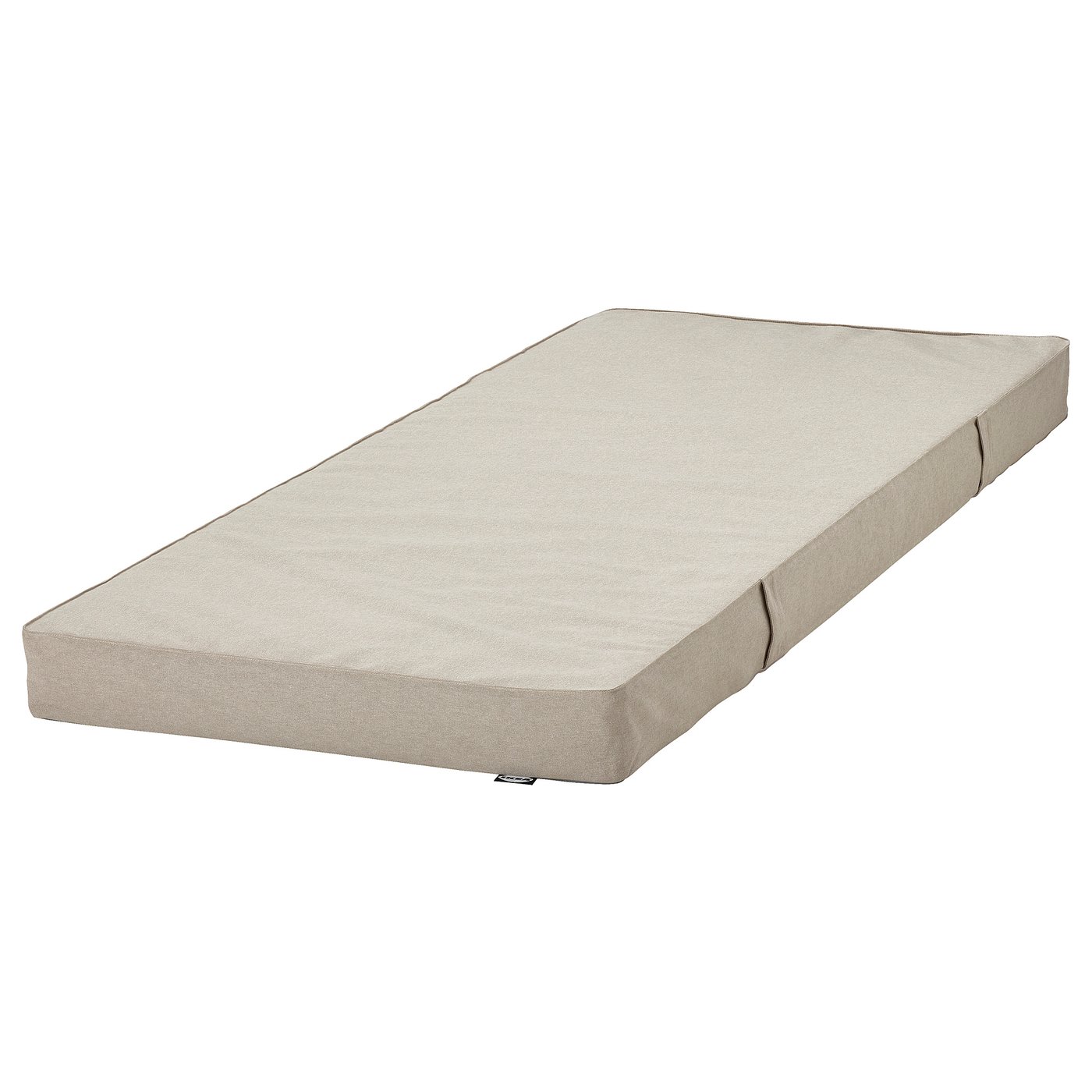Beige VIHALS daybed with clean design, foam mattress, white background.