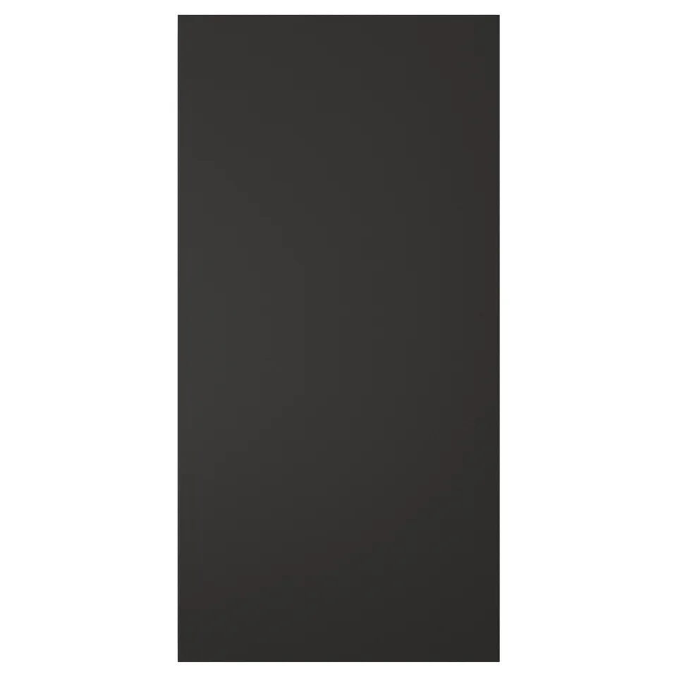 NICKEBO black cabinet front, rectangle, recycled wood, sleek design.