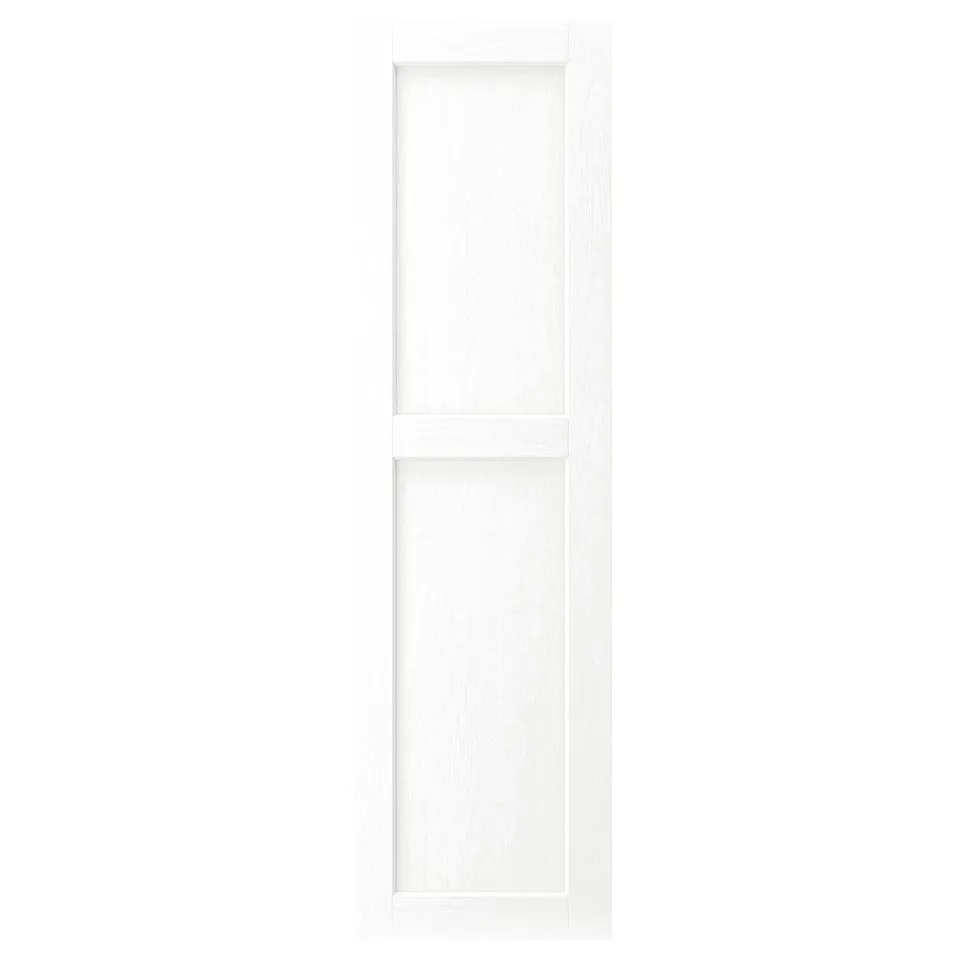 White ENKÖPING cabinet with classic, panelled design, rectangular shape.