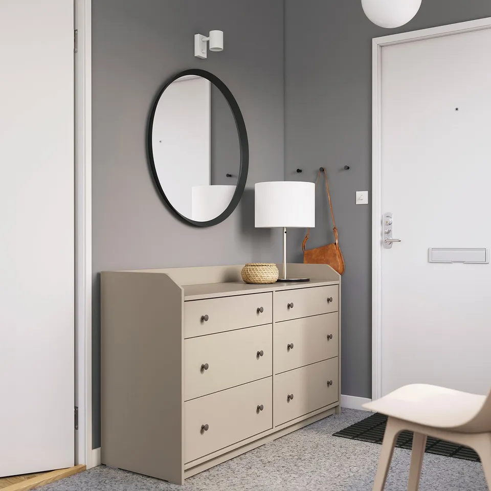 part: HAUGA chest of 6 drawers