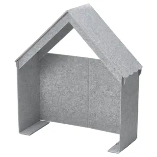 SLÄKT bed accessory, house shaped/grey, Width 95 x Depth 35 x Height 107 cm