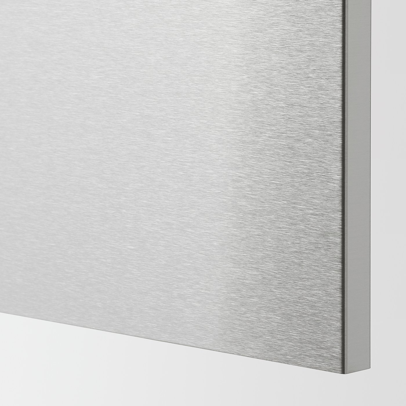 Close-up of sleek, stainless steel surface, showcasing its smooth, reflective, and polished texture.