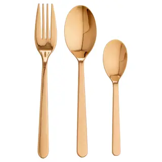 FÖRNUFT 18-piece cutlery set, rose-gold colour