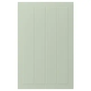 STENSUND 2-p door f corner base cabinet set, light green, 25x80 cm
