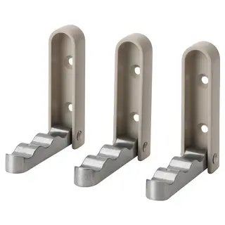KLYKET folding hook, aluminium/beige, Depth 8.5 x Height 9 cm