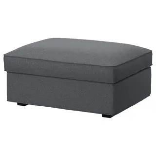 KIVIK cover for footstool with storage, Gunnared medium grey