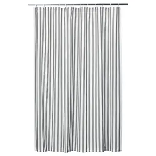 STAVBJÖRNBÄR shower curtain, black/white, 180x200 cm