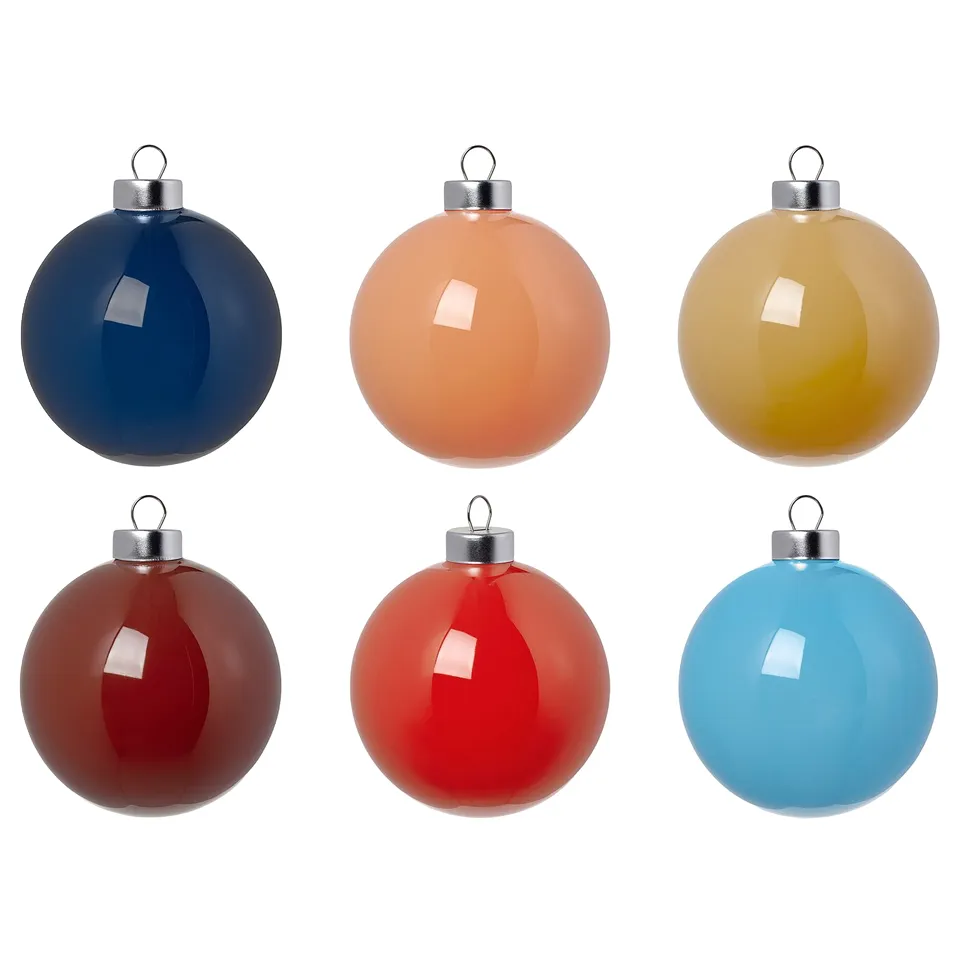 VINTERFINT Tree ornament, bauble glass/mixed colours, 8 cm