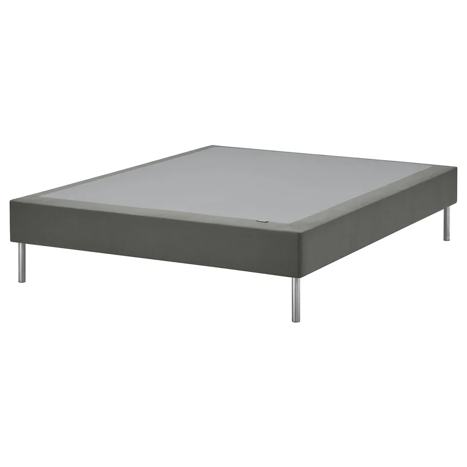 LYNGÖR Slatted mattress base, incl leg/dark grey, 180x200 cm