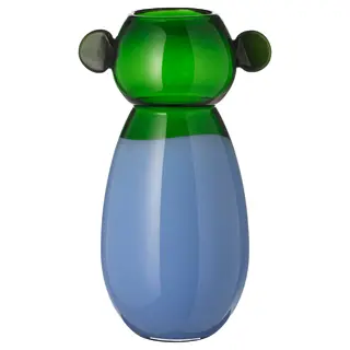 IKEA PS 2026 vase, glass/blue/green, 38 cm