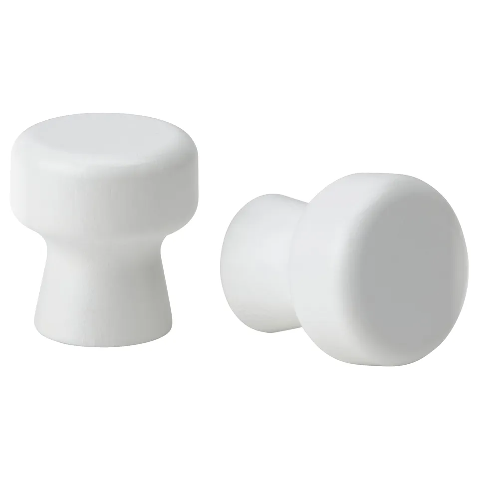 Two wooden knobs: cylindrical, bulbous. Matt finish, beech wood.
