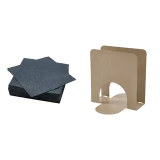 FANTASTISK/SKOGSRÖR set: paper napkin + napkin holder