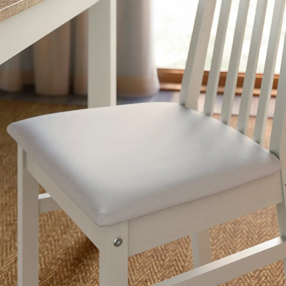 ÅLHULT / ÅLHULT Table and 6 chairs, beige/brown/Kabusa light beige beige, 170/220x80 cm