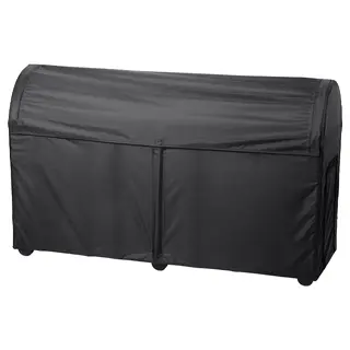 TOSTERÖ storage box, outdoor, black, 129x44x79 cm