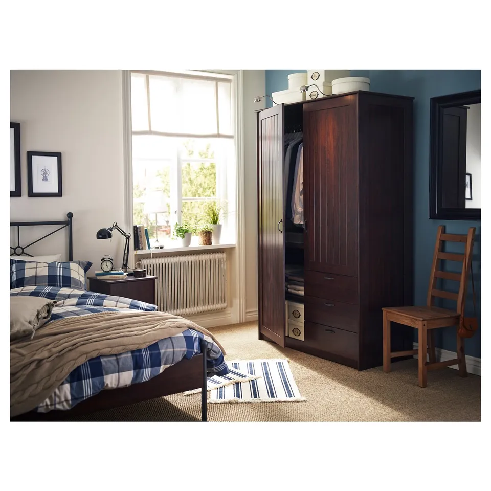 part: MUSKEN wardrobe with 2 doors+3 drawers