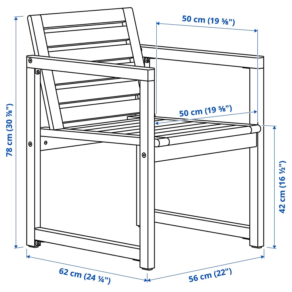 Illustration with measurements for the product: NÄMMARÖ.