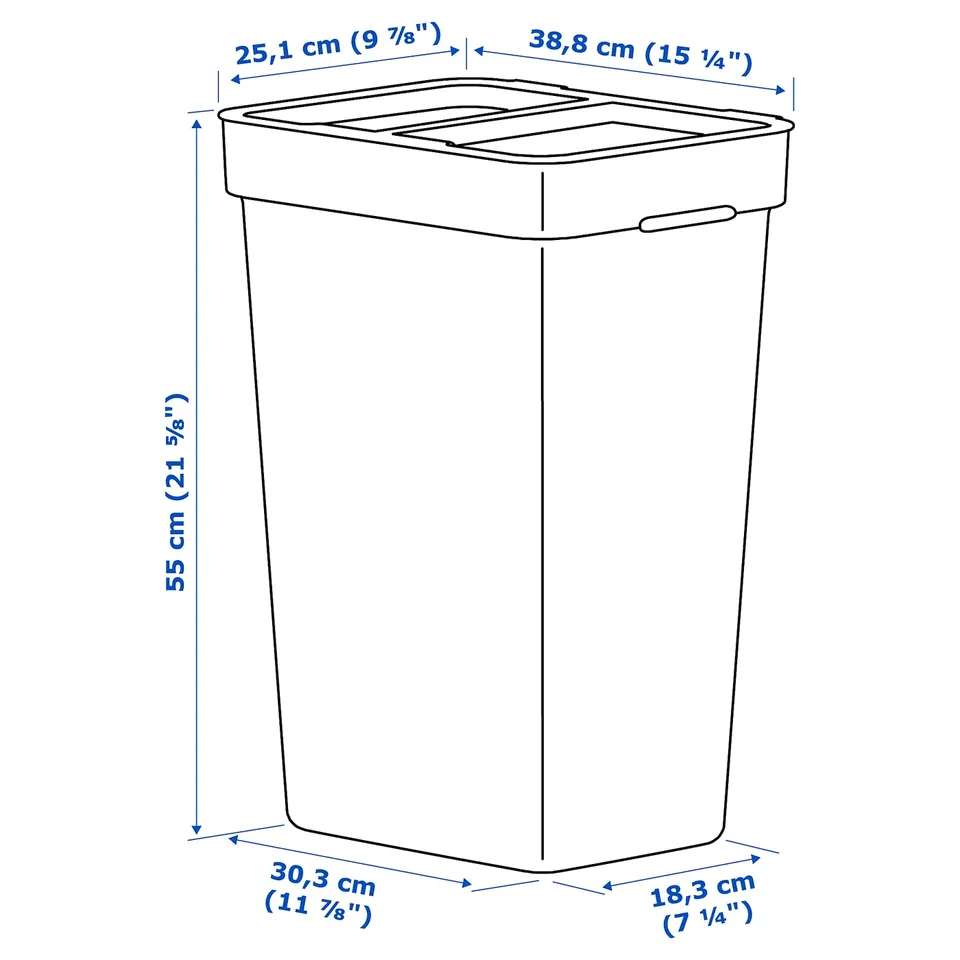 part: HÅLLBAR bin with lid