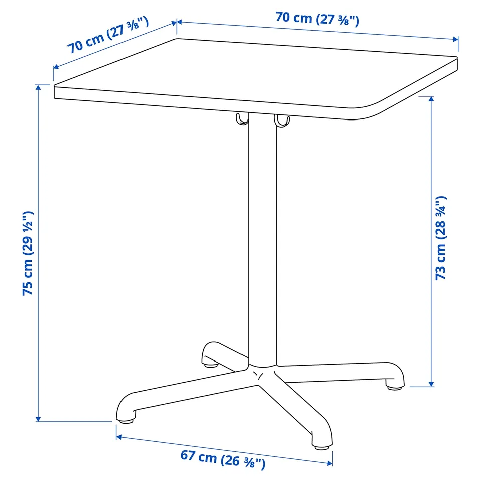 Illustration with measurements for the product: STENSELE.