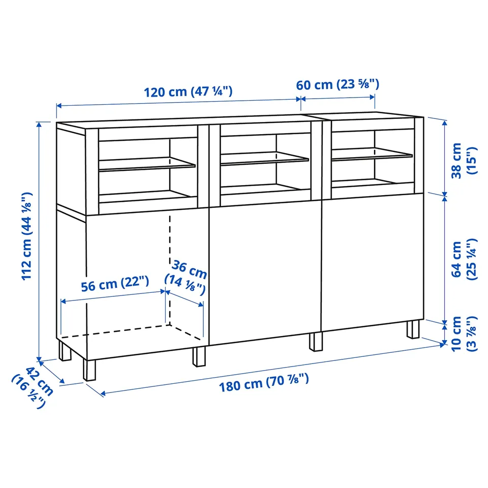 part: BESTÅ storage combination with doors