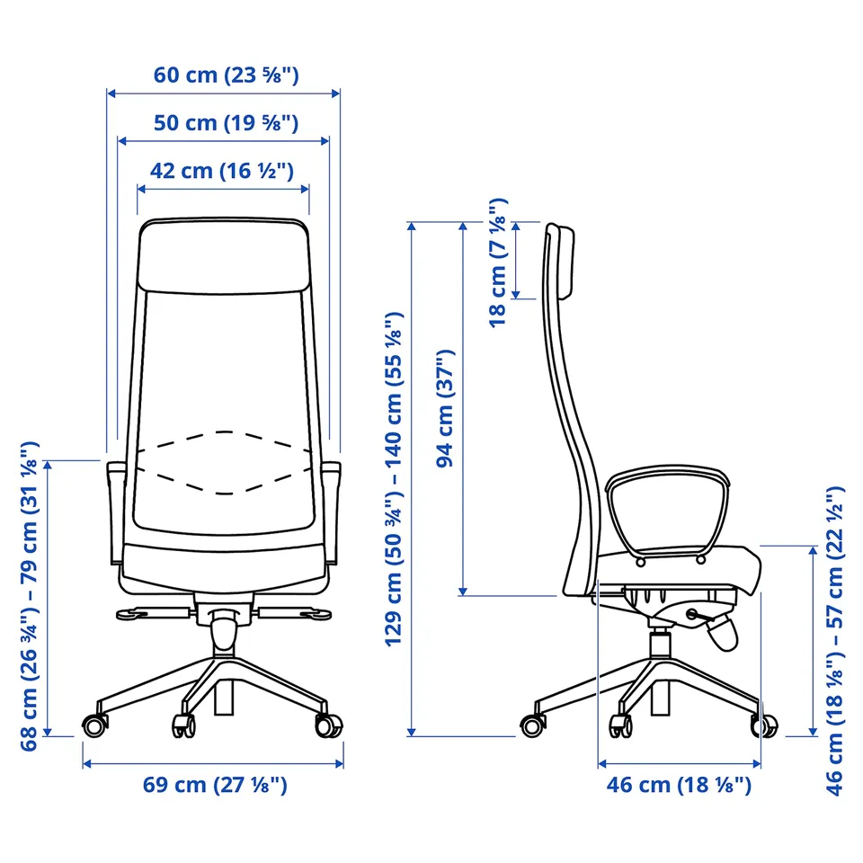 MARKUS Office chair, Vissle dark grey, Medium