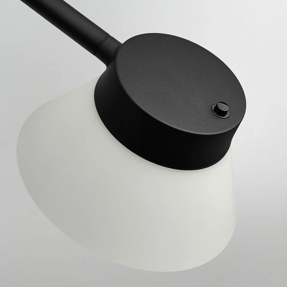 SAMBORD Desk lamp, black/white