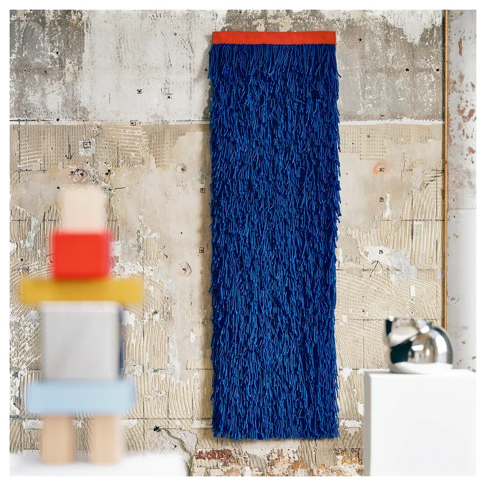KONSTRUNDA Hanging tapestry, blue, 50x160 cm