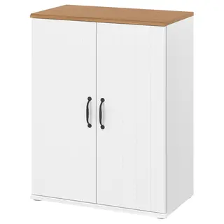 SKRUVBY cabinet with doors, white, 70x90 cm
