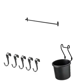 HULTARP set: rail + hook + container