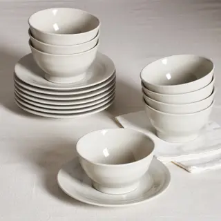 SANDSKÄDDA bowl/ side plate,16 pieces set