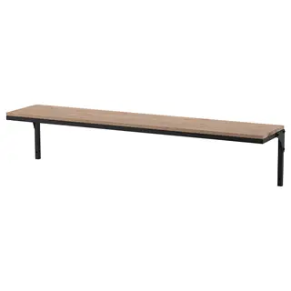 FJÄLLBO wall shelf, black, 101x20 cm