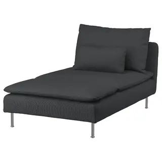 SÖDERHAMN chaise longue, Fridtuna dark grey, Width 93 x Depth 151 x Height 83 cm