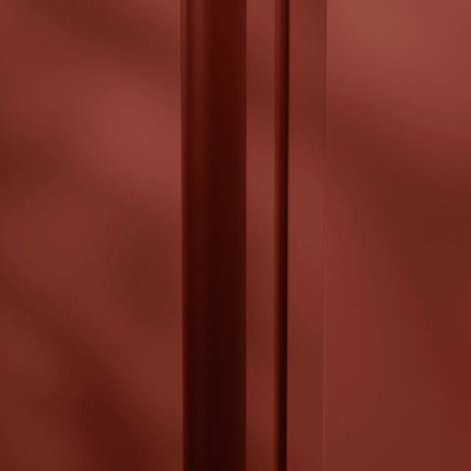 PAX / VIKANES Wardrobe combination, dark grey/red-brown, 150x60x236 cm