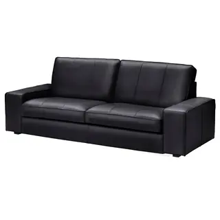 KIVIK 3-seat sofa, Grann/Bomstad black, Depth 95 x Height 83 x Width 227 cm