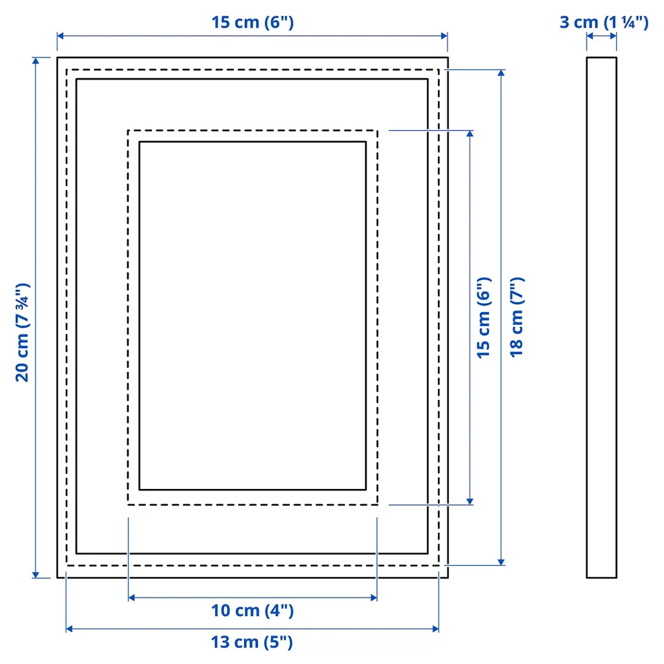 Illustration with measurements for the product: RÖDALM.