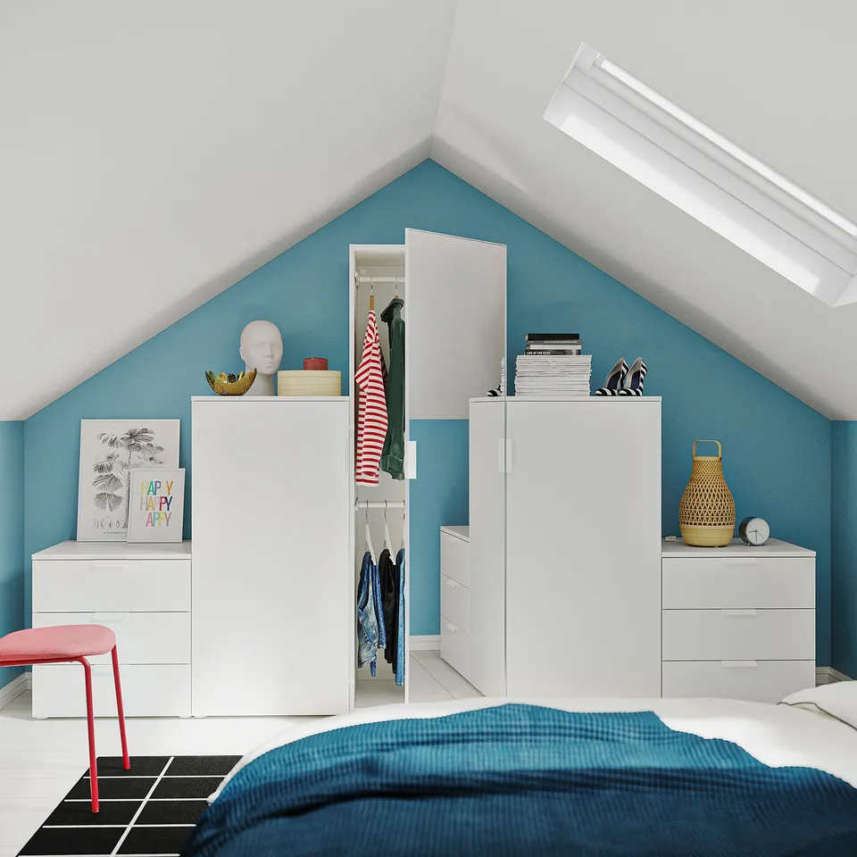 STRAUMEN Door with soft closing hinges, mirror glass, 60x180 cm